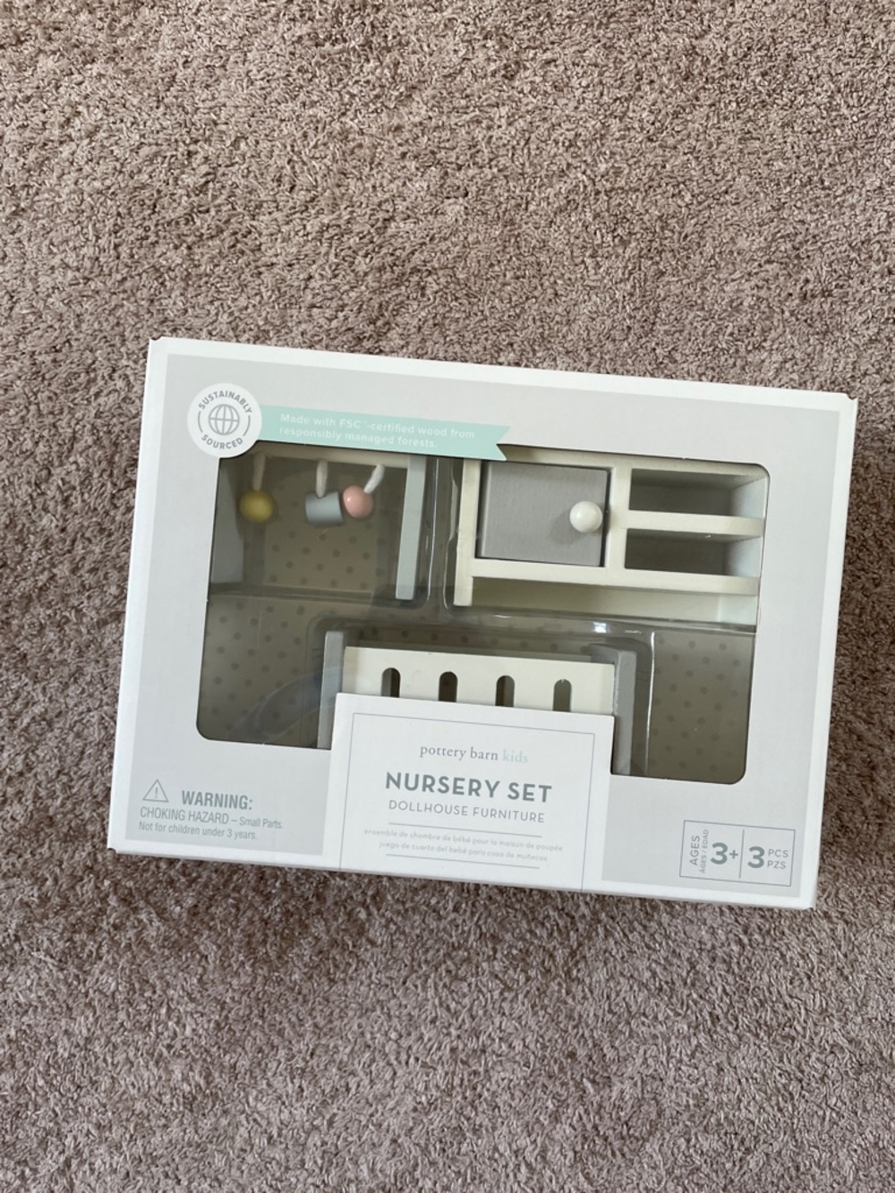Pottery Barn Kids Nursery Dollhouse Furniture Set - White